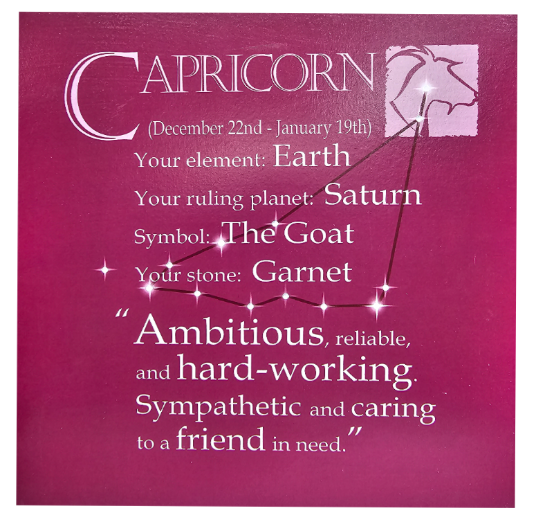 Capricorn - Written In The Stars - Wall Art - Gift Idea