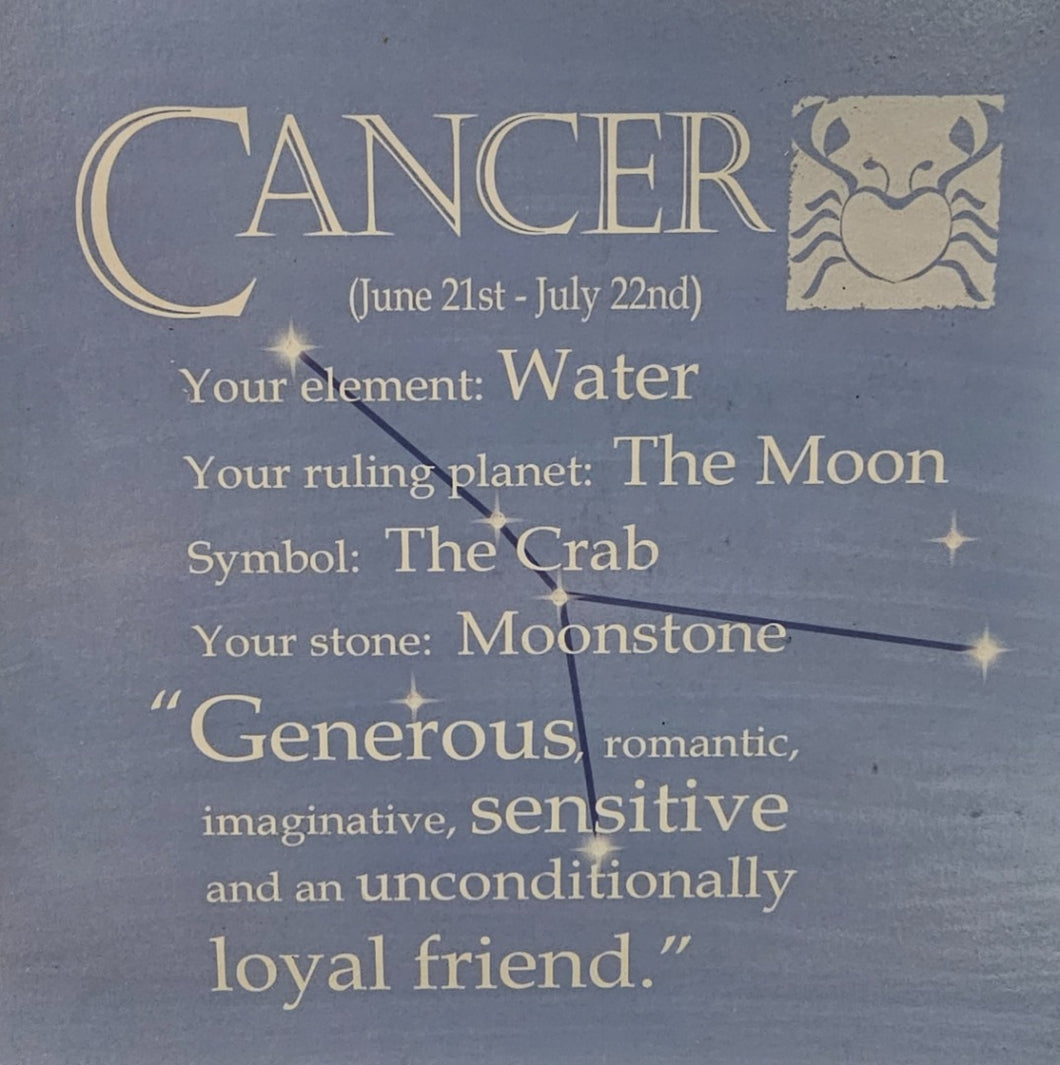 Cancer - Written In The Stars - Wall Art - Gift Idea