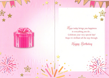 Load image into Gallery viewer, Daughter In Law - Birthday - Gold / Pink Present - Greeting Card
