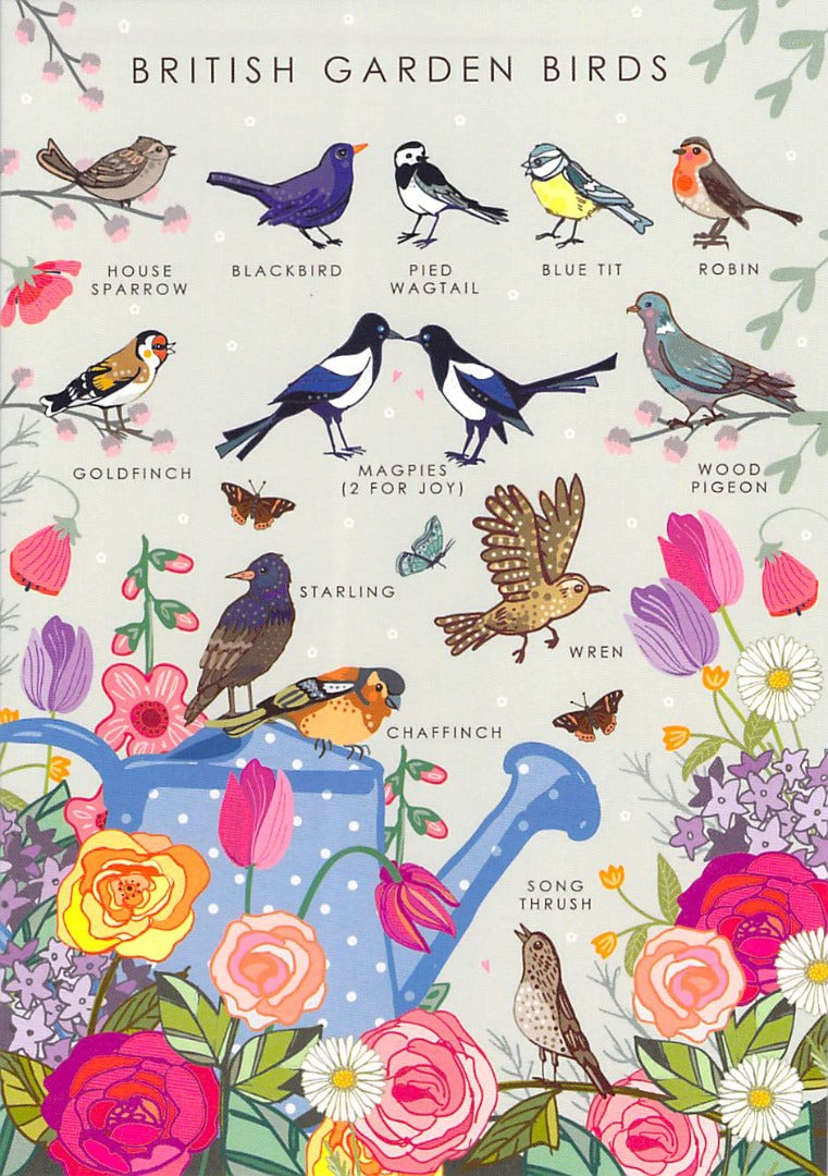 Blank Card - Any Occasion - British Garden Birds - Greeting Card