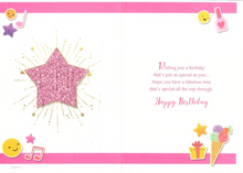Load image into Gallery viewer, Great Granddaughter - Birthday - Star / ice cream - Greeting Card
