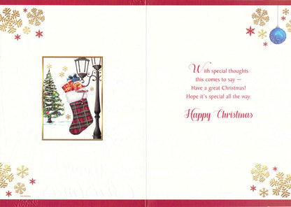 Cousin - Birthday - Tree/Stocking Presents - Greeting Card