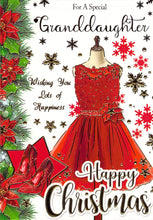 Load image into Gallery viewer, Granddaughter - Christmas - Dress/Shoes Presents - Greeting Card
