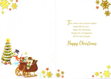 Load image into Gallery viewer, From Both Of Us - Christmas -Snowman / Sleigh - Greeting Card
