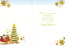 Load image into Gallery viewer, From Both Of Us  - Christmas - Sleigh / Tree- Greeting Card
