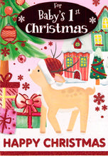Load image into Gallery viewer, Baby&#39;s 1st - Christmas - Reindeer - Greeting Card
