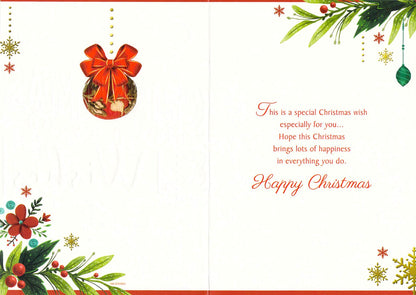 Brother & Family - Christmas - Baubles - Greeting Card