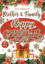 Load image into Gallery viewer, Brother &amp; Family - Christmas - Baubles - Greeting Card
