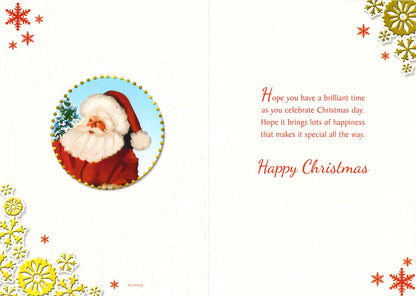 Grandson - Christmas - Santa - Greeting Card