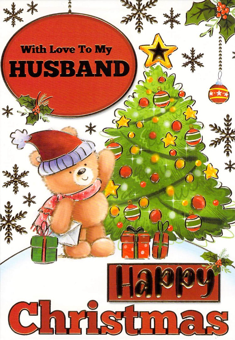 Husband - Christmas - Tree - Greeting Card