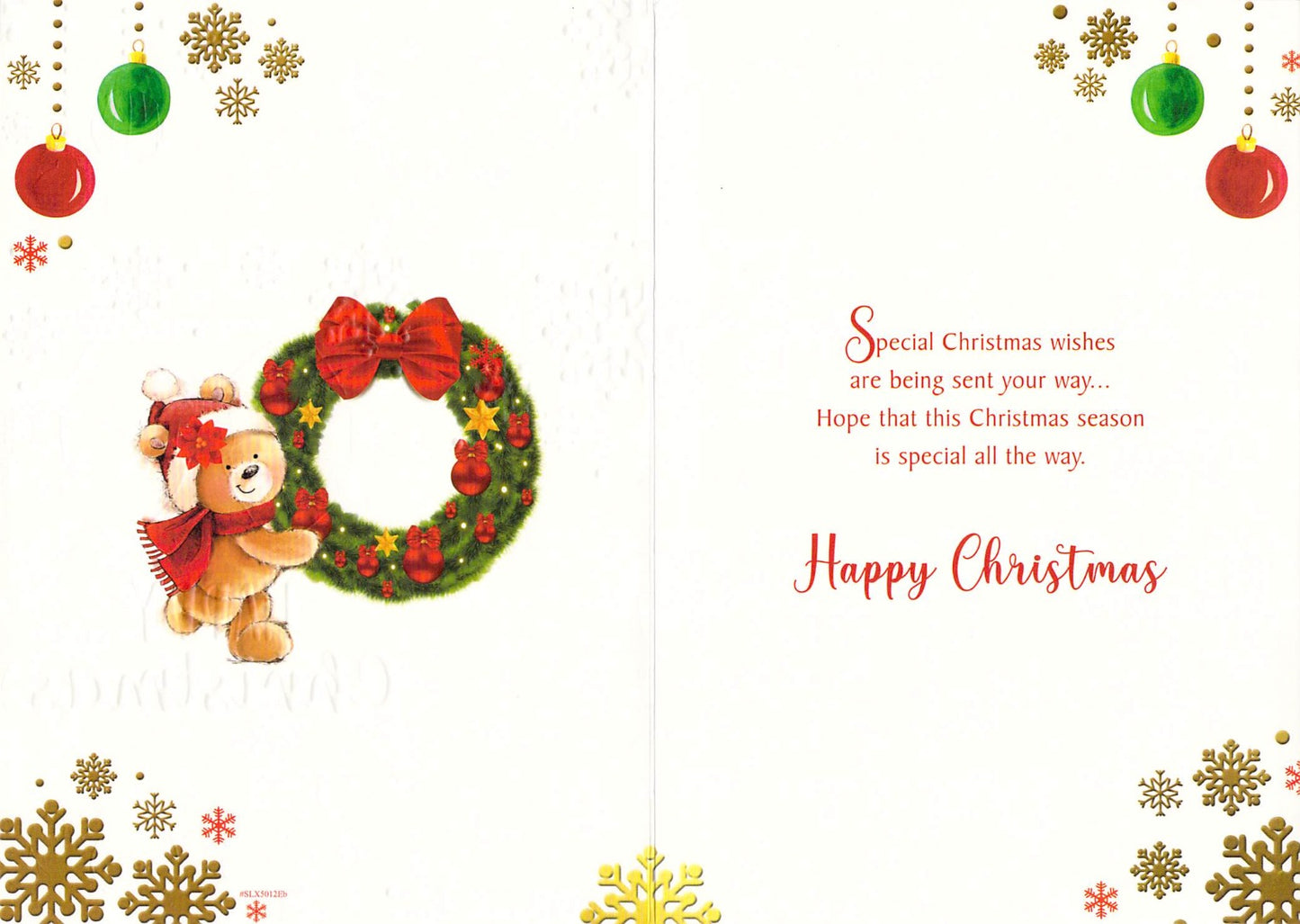 Sister - Christmas - Wreath - Greeting Card