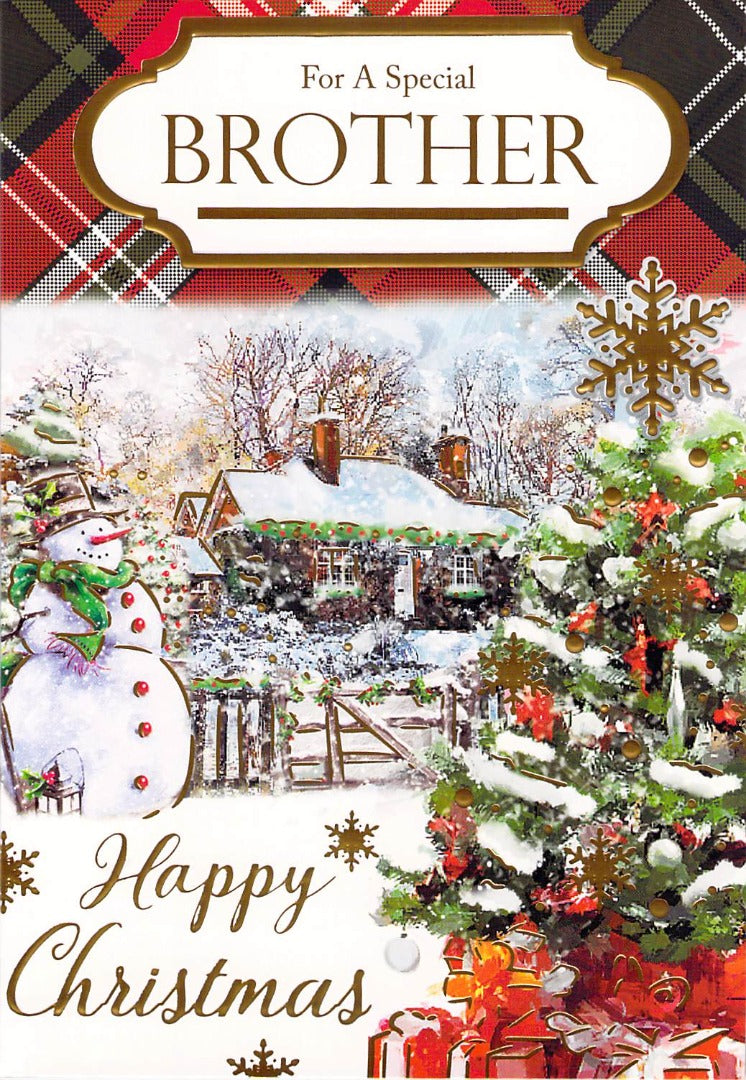 Brother - Christmas - Snow House - Greeting Card
