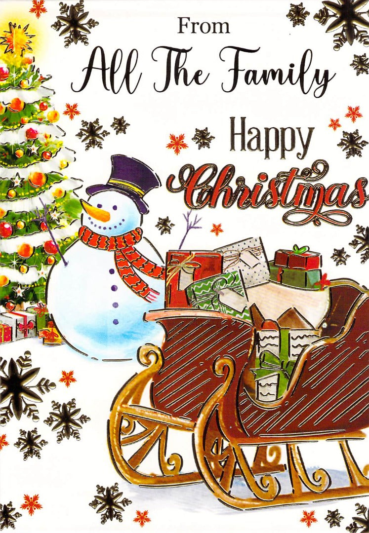 All The Family - Christmas - Sleigh - Greeting Card