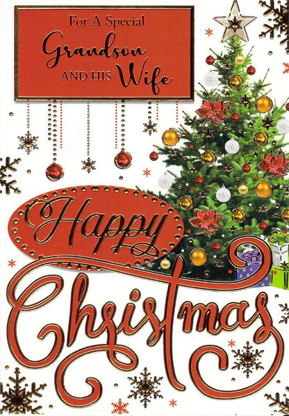 Grandson And Wife - Christmas - Greeting Card