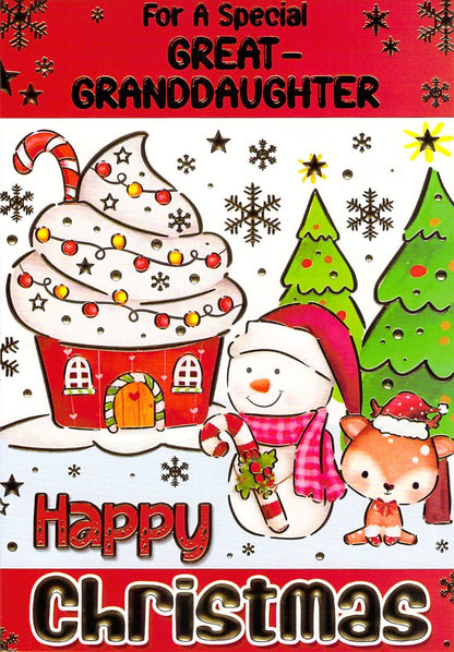 Great Granddaughter - Christmas - Greeting Card