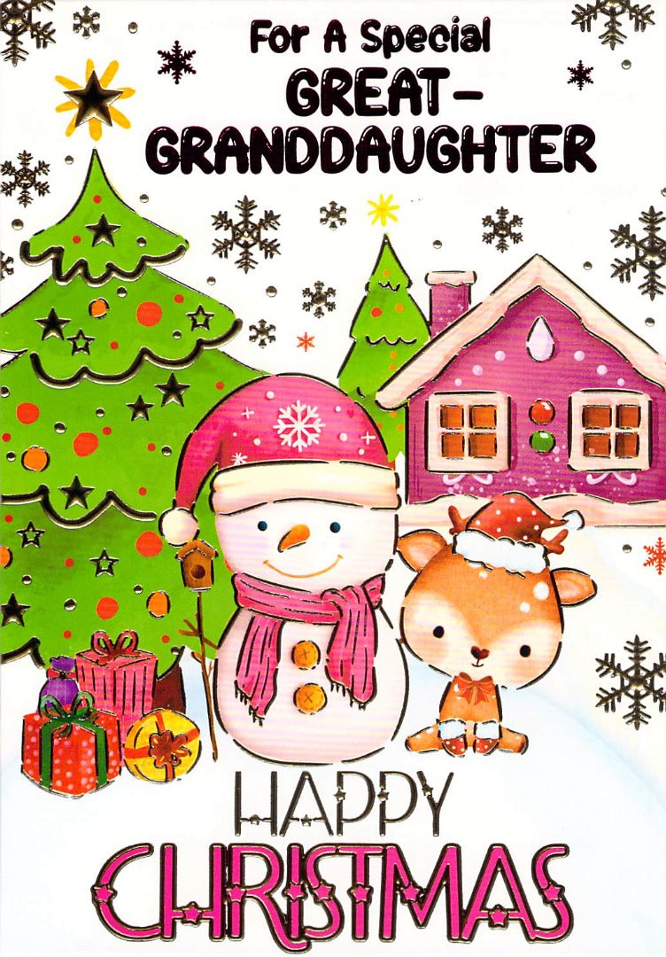 Great Granddaughter - Christmas - Greeting Card