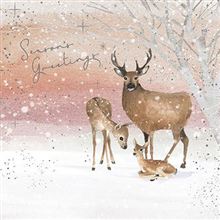Paperlink Charity Christmas Cards - Deer - Eco-Friendly and Recyclable - Pack of 6 Cards