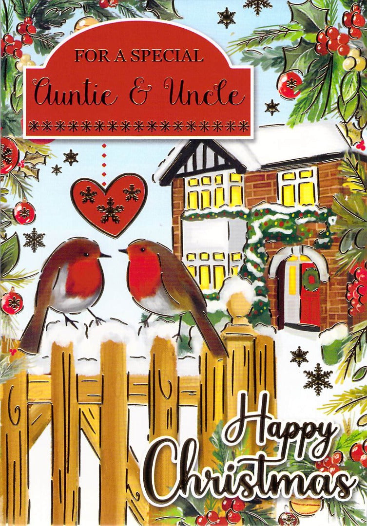Auntie And Uncle - Christmas - Greeting Card