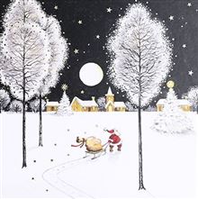 Paperlink Charity Christmas Cards -Santa - Eco-Friendly and Recyclable - Pack of 6 Cards