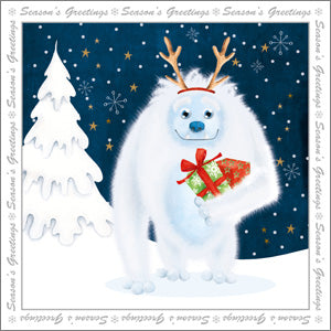 Christmas Greeting Cards - Yeti - Multi Pack of five