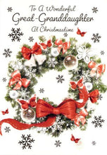 Load image into Gallery viewer, Christmas (Great-Granddaughter) - Greeting Card - Multi Buy Discount - Free P&amp;P

