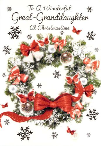 Christmas (Great-Granddaughter) - Greeting Card - Multi Buy Discount - Free P&P